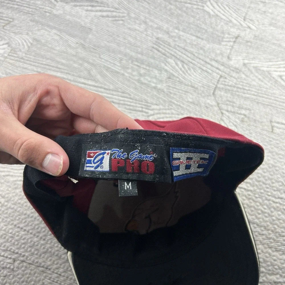 Arizona Cardinals The Game Hat‎ Cap Fitted Size Medium Red Black NFL Football